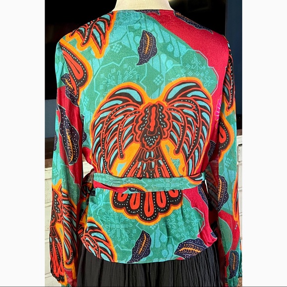 Anthropologie Conditions Apply Sleek Wrap Blouse Top SP - Picture 6 of 16